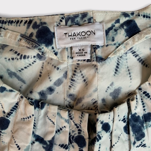 Thakoon For Target Long Sleeve Shibori Button Down Bohemian Cotton Dress - Picture 15 of 16